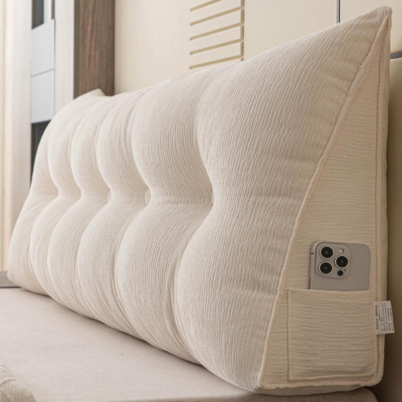 

Міжкордонна трикутна подушка-підголівник: Подвійна спинка, М яка оббивка, Поперекова підтримка дивана та ліжка 200x50x20cm