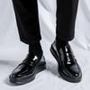 Fashion British Classic Retro Style Small Leather Shoes Men Korean Version of The Wedding Business Solid Color Casual Shoes Driving Shoe