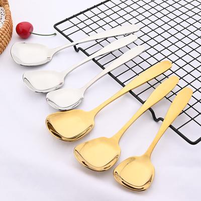 Set di 3 Cucchiai da Zuppa di Dimensioni Diverse Acciaio Inossidabile 304 Cucchiaio da Tavola Cucchiaino Cucchiai da Dessert Familiari Posate Accessori da Cucina