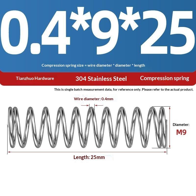 Spring Steel Pressure Return Spring Assortment 0.3/0.4mm Wire Dia 5-20mm Length for Hobbyist Craft Making Projects