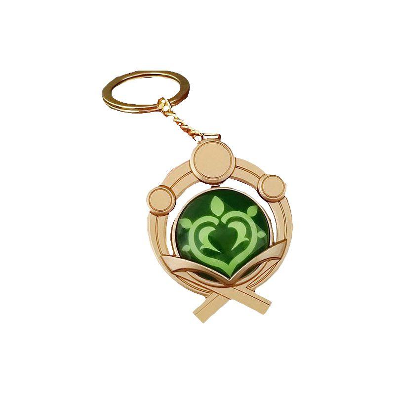 Seven Impact Genshin Elements Keychain Geo Anemo Electro Dendro Hydro Pyro Cryo