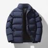 Padded clothes winter men's and women's new thickened warm padded clothes versatile outer wear casual couple blue coat padded jacket top