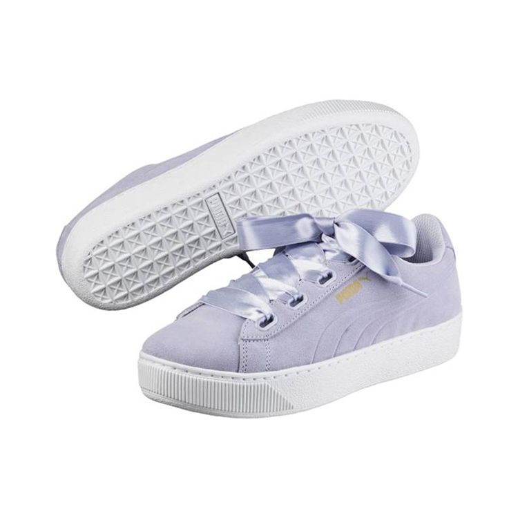 Puma Vikky Platform Ribbon Icelandic Blue Women Sneakers Purple 364979-03