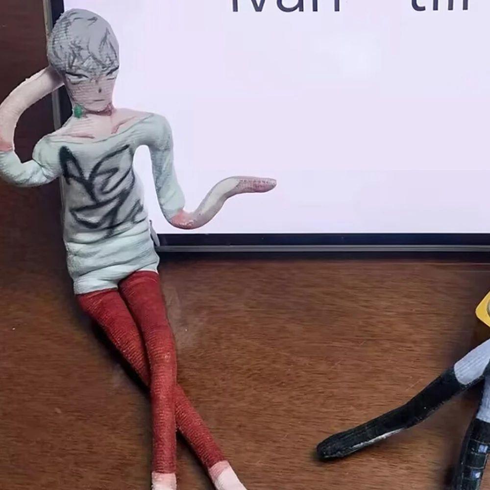 

Anime Alien Stage Ivan Till Cosplay Prop Doll Plush Stuffed Figure Dolls Room Decoration Abstract Joint Mobility Props Gift One Size