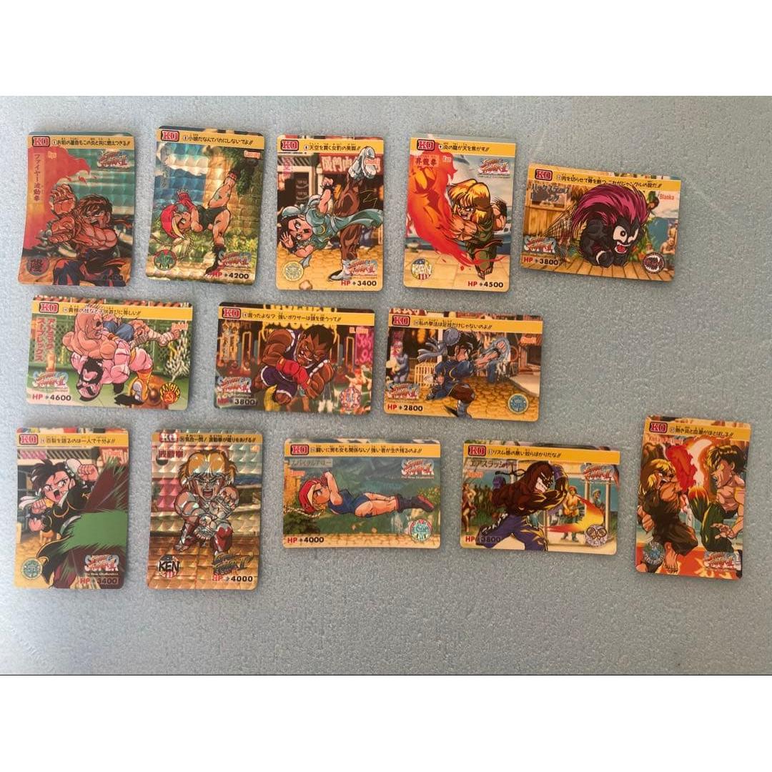 Used Rare Street Fighter II SUPER Carddass 13 pieces Kira Carddass