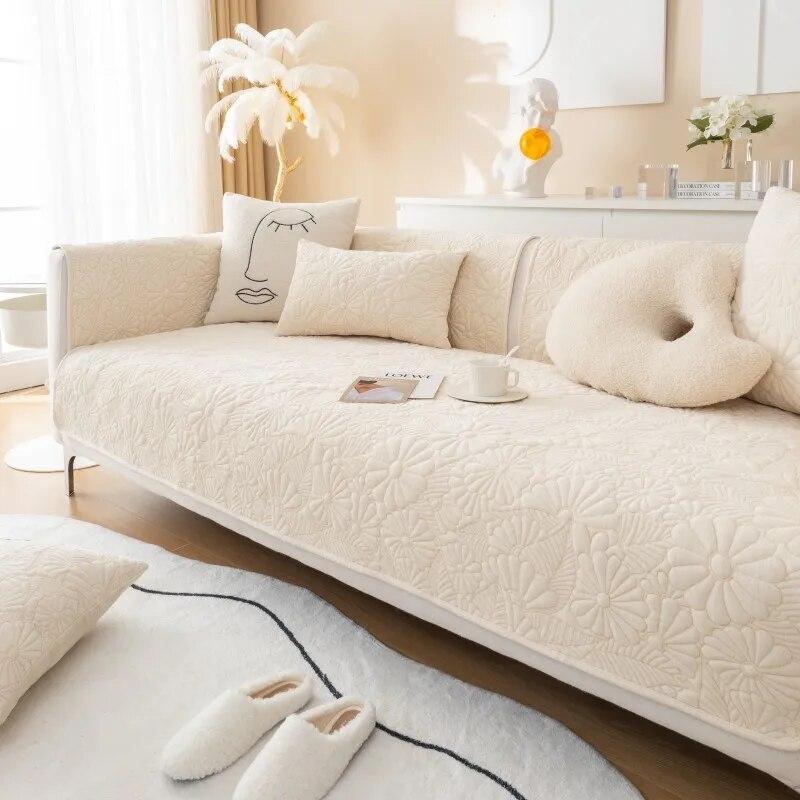 

Однотонный тканевый художественный жаккардовый чехол для дивана, нескользящий мягкий утолщенный диван-полотенце для гостиной, коврик L-образной формы, чехол для дивана, домашний декор 70x70cm 1pcs