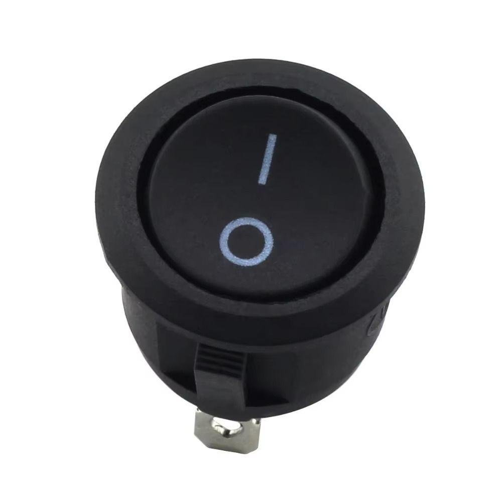 Mini Round Snap-in Toggle Switch 2 Pin Plastic Car Auto Boat Switches Rocker Boat Switch Car Auto Boat