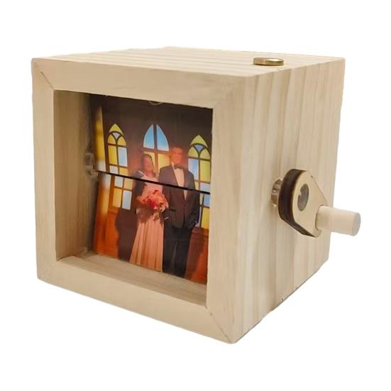 Custom Flip Photo Box Personalized Photo Flipbook Frame Animation Machine Mechanical Hand-crank Picture Flipper