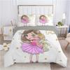 Cartoon Duvet Cover Beautiful Girls Bedding Set For Kids Teen Microfiber Princess Ballet Dancer King Quilt Cover With Pillowcase