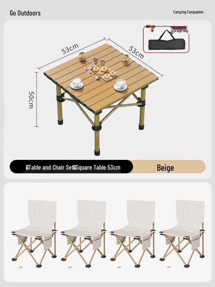 Portable Outdoor Folding Table & Chair Set - Perfect for Camping & Picnics