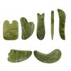 Hand Made Gua Sha Board Anti Aging Olive Natural Relaxing Healing Stone Green Facial Body Massage Spa Acupuncture Tool