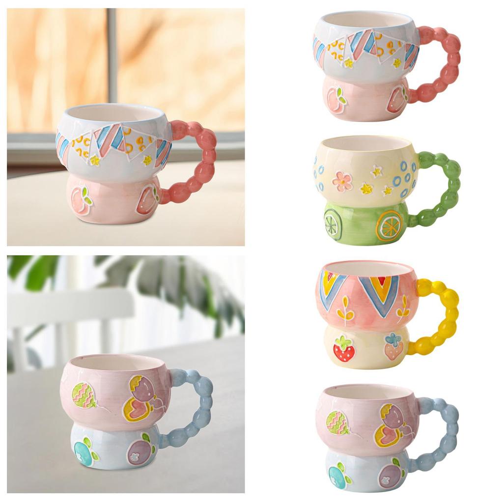 Porcelánový hrnek na kávu, hrnek na cereálie pro domácí kuchyni, pohár na vodu, hrnek na ovesnou kaši, snídaňový hrnek na čaj, ovoce, latte, kávu, mléko