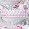 Cute Pink Lamb Cherry MOA Profile PBT Keycaps 130 Keys Keycap Set for Magnetic Switch Mechanical Keyboard