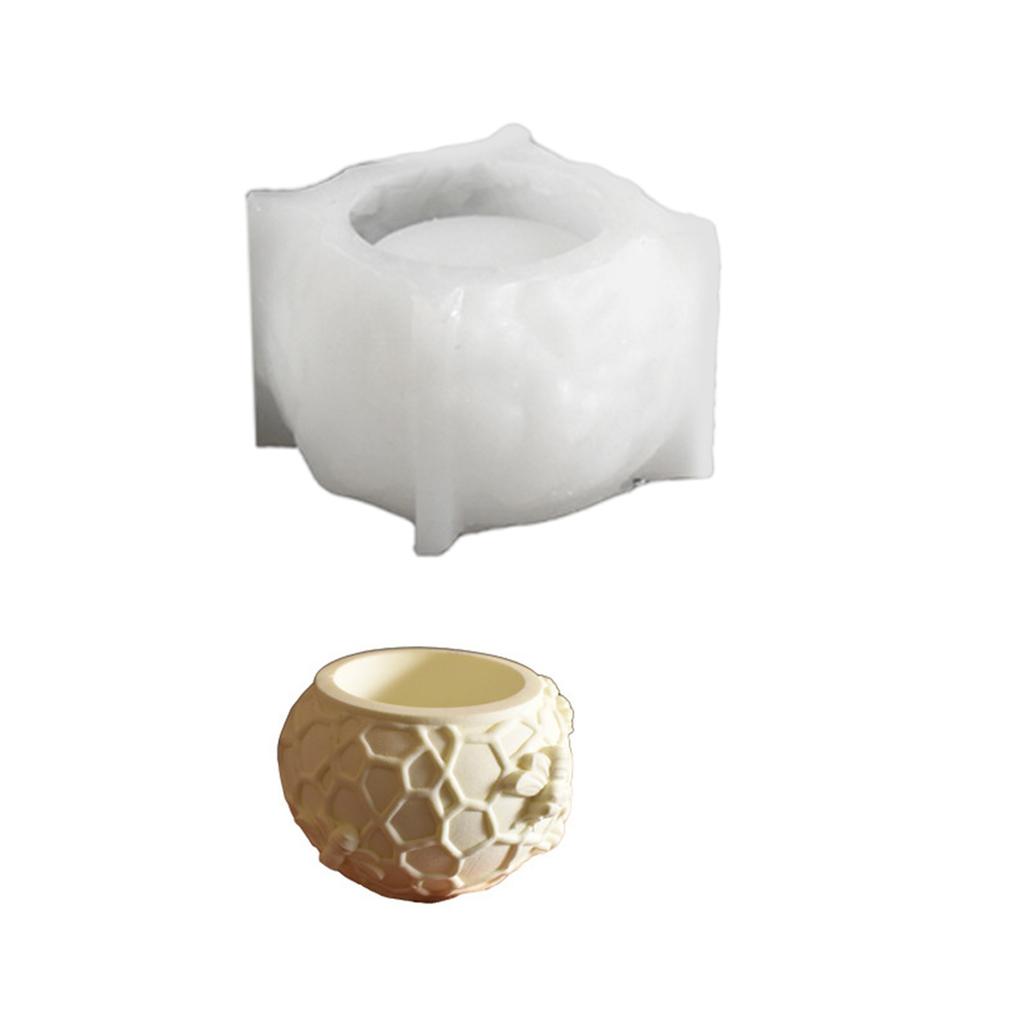 Multifuntional Silicone Mold Honeycomb Theme Storage Box Moulds Suitable for Making Resin or Plaster Candle Holders