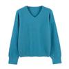 HerPool Women's Relaxed V-Neck Knit Pullover