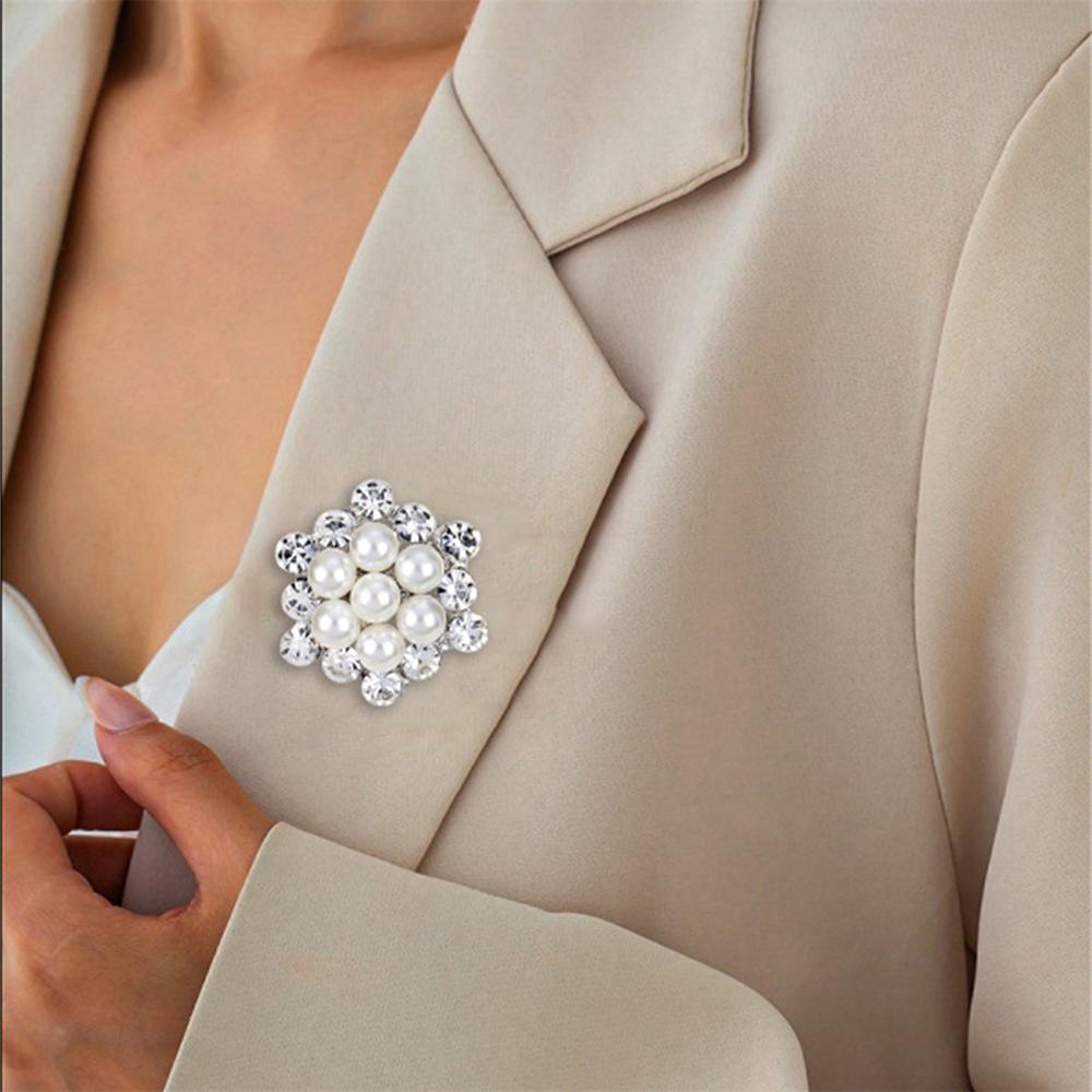 1PC Pearl Brooch Flower Brooch Women's Flower Brooch Clothing And Accessories