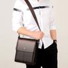 Men's Bag Texture Men's Shoulder Bag Casual Crossbody Bag Flip Bag Vertical Leather Bag Backpack Business Style