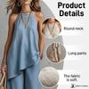 Women's Sleeveless Two Piece Set Round Neck Top and Long Skirt Casual Solid Color Outfit