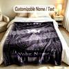 Witchcraft Theme Custom Blanket Personalized Name & Text Customized Soft Warm Throw Blanket Home Decor