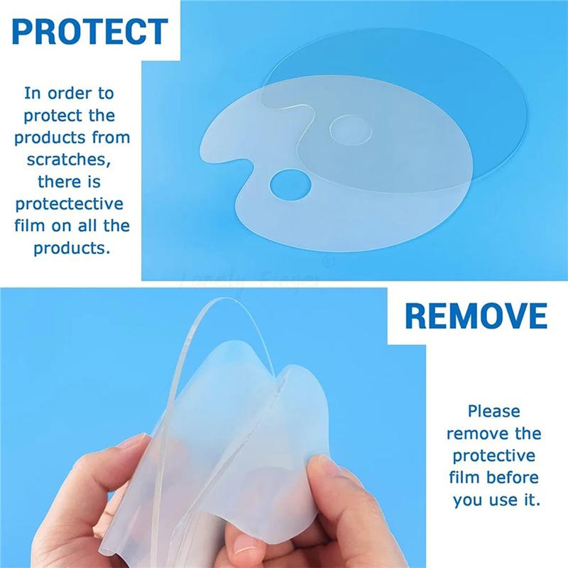 Easy Clean Non-Stick Artist Acrylic Paint Pallet 3/6 Pcs Clear Paint Tray Palette For Oil Watercolor Crafts