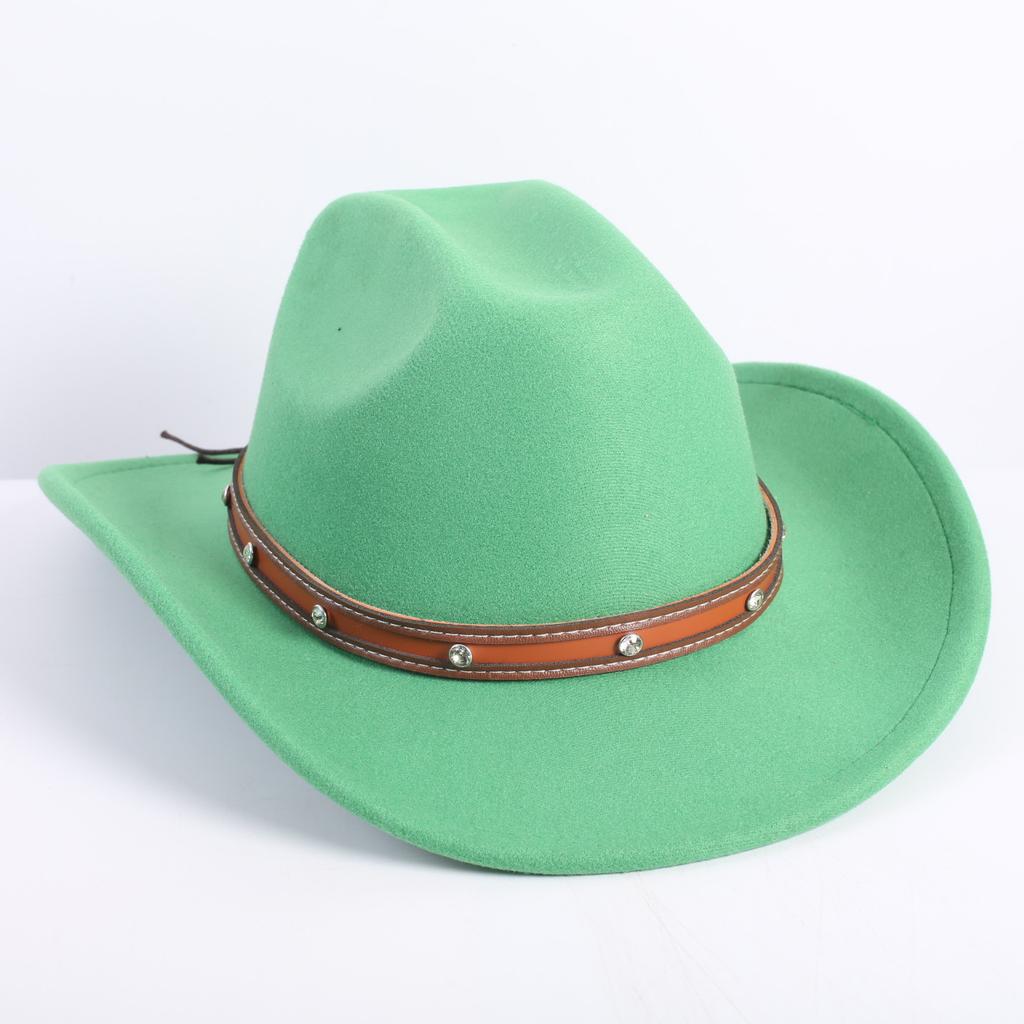 Popolare cappello da cowboy a tesa singola stile OL moda europea e americana cappello a cilindro di alta gamma per uomo e donna cappello jazz cappello di feltro