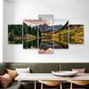 5 Panels Landscape Posters Canvas Painting Lake Mountain Pictures Prints Wall Art For Living Room Modern Home Decor No Frame