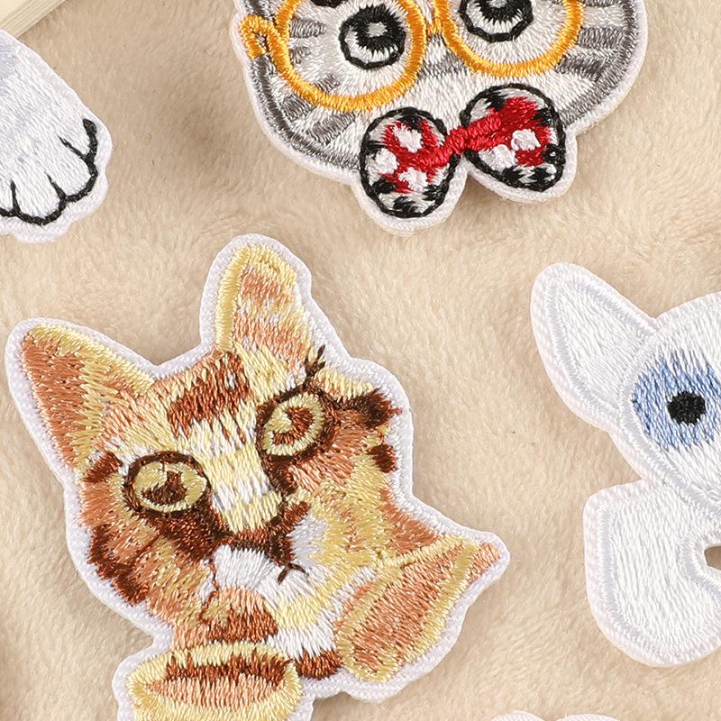 Embroidery Label Cartoon Cute  Patch Sticker Animal Badge Clothing Accessories DIY Embroidery Cloth Sticker
