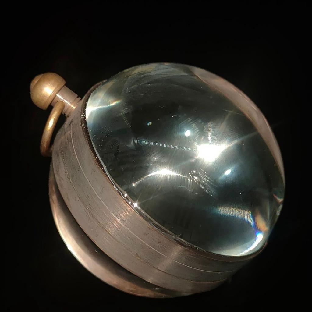 Retro Klokke 5cm Messing Glasskule Mekanisk Antikk Romersk Borddekorasjon Ornamenter