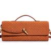 Hand-Woven Cowhide Dinner Bag Fashion Clutch Bag Exquisite Versatile Handbag Crossbody Baguette Bag