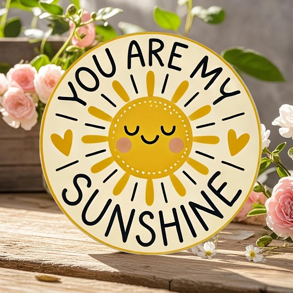 D Flat High Definition Metal Wall Art Surreal Sun and Moon Face Metal Sign Featuring a Harmonious Half Solar Half Lunar Design