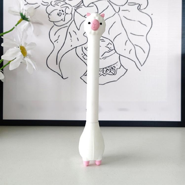 Practical Gel Pen Cartoon Character Shape Silicone Ergonomic Standing Pen Perfect for Writing Fun and Smooth Inks Flows