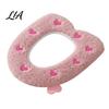 Soft Warm Bathroom Pad Plush Toilet Seat Cover for Autumn Winter, Cute Washable Warmer with Zipper Closure, Universal Fit Thickened Cushion Love/Cloud