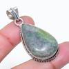 Natural Ruby Fuchsite Gemstone 925 Sterling Silver Jewelry Pendant 1.85" AP-15495