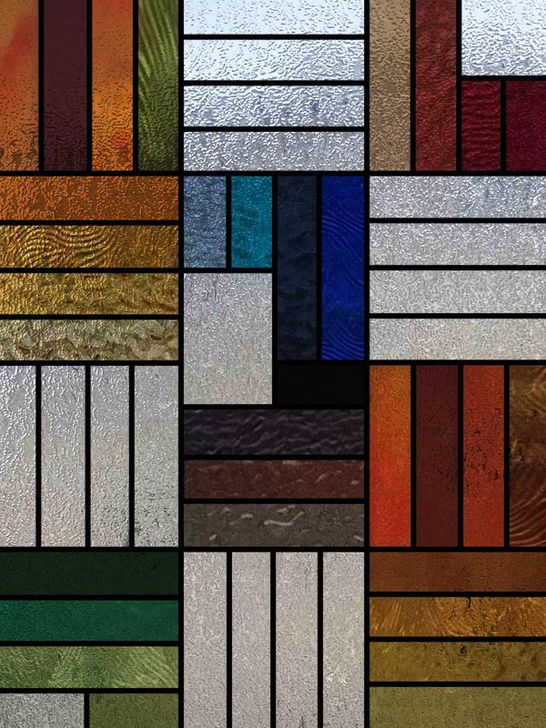 

3D Frosted Stained Glass Window Glass Film, Custom Mosaic Art Design Static Cling Glass Sticker for Home Decor Window Treatment (as the picture,30X40cm)