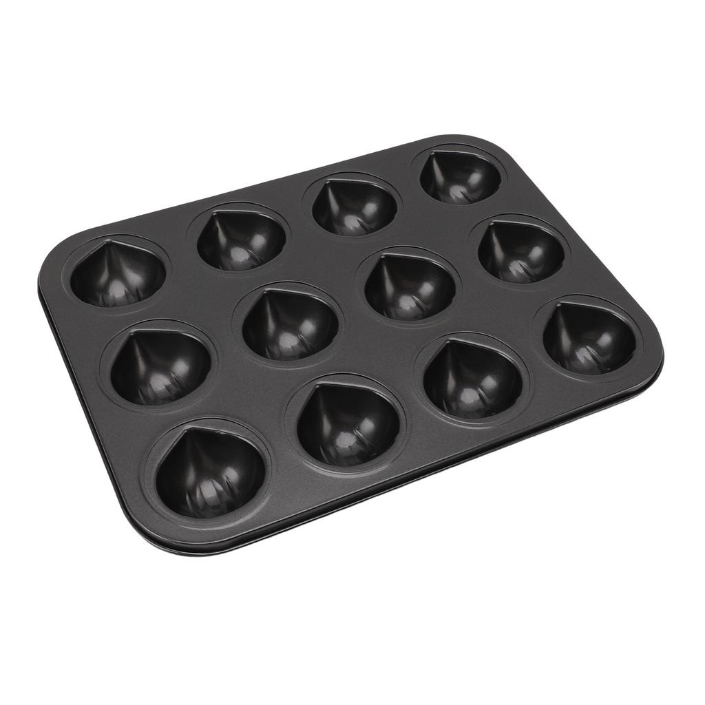 Muffin Cake Pan Black Color 12 Cups Multifunctional Nonstick Bakeware Muffin Top Pan for Oven Baking