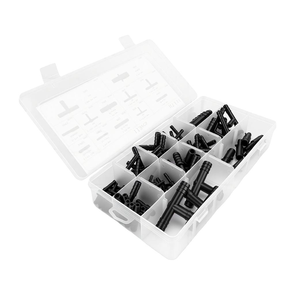Vacuum Connector Assortment Kit 240 Celsius Heatproof Automotive Vacuum Tee Connector Kit for Cars