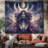 Gotische Hexe Wandteppich Dreifache Mondgöttin Wandbehang Mysteriöser Phönix Wohnzimmer Schlafzimmer Heimdekoration