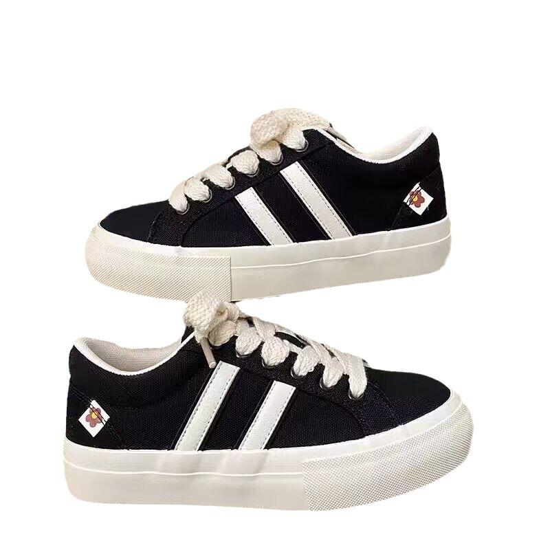 Canvas Shoes Women's New Breathable Student Board Shoes Women's Platform Niche Shoes Versatile School Uniform Casual Shoes