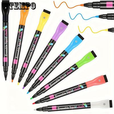 8Pcs Magnetic Dry Erase Markers Pen Erasable Whiteboard Markers Fine Point with Eraser Cap for Kids Teachers Office School Supplies