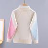 Girls' Knitted Two-Piece Sweater - Spring/Autumn Spliced Style for Children