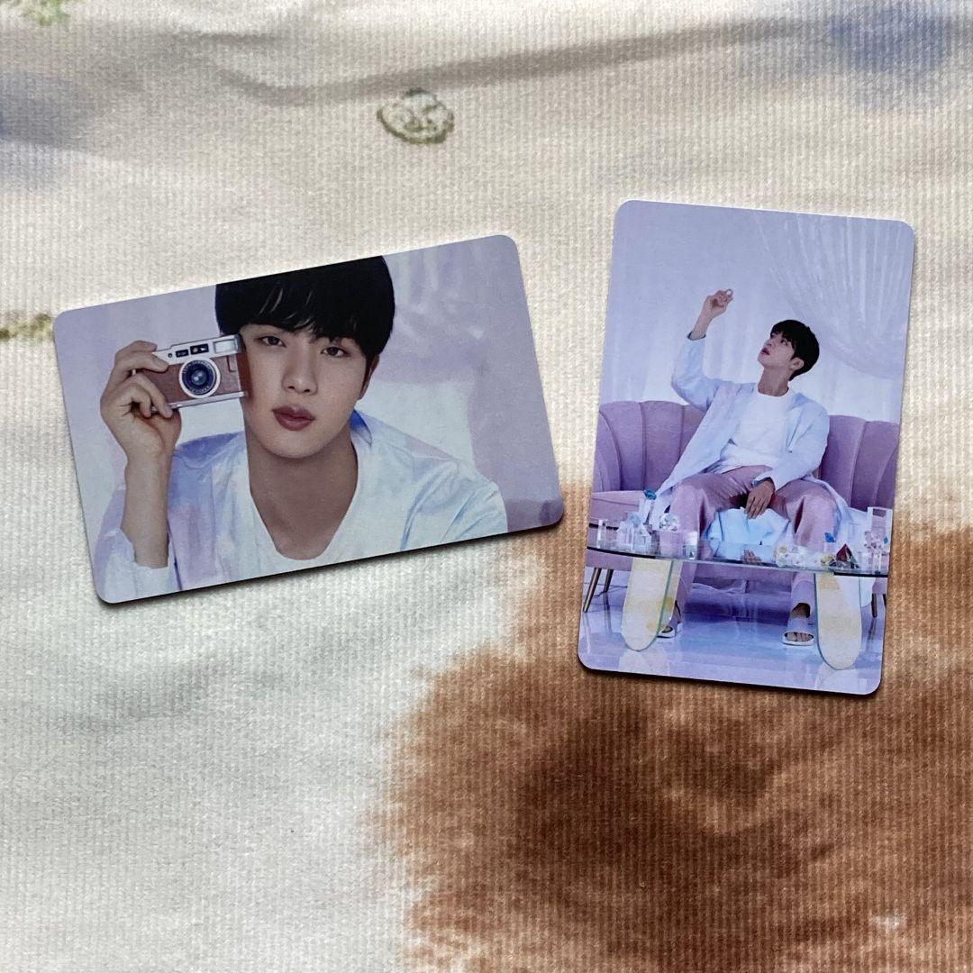 

[USED] Korean Jin BTS BE Unreleased Lucky Drop Limited Edition Trading Cards (2 pieces)