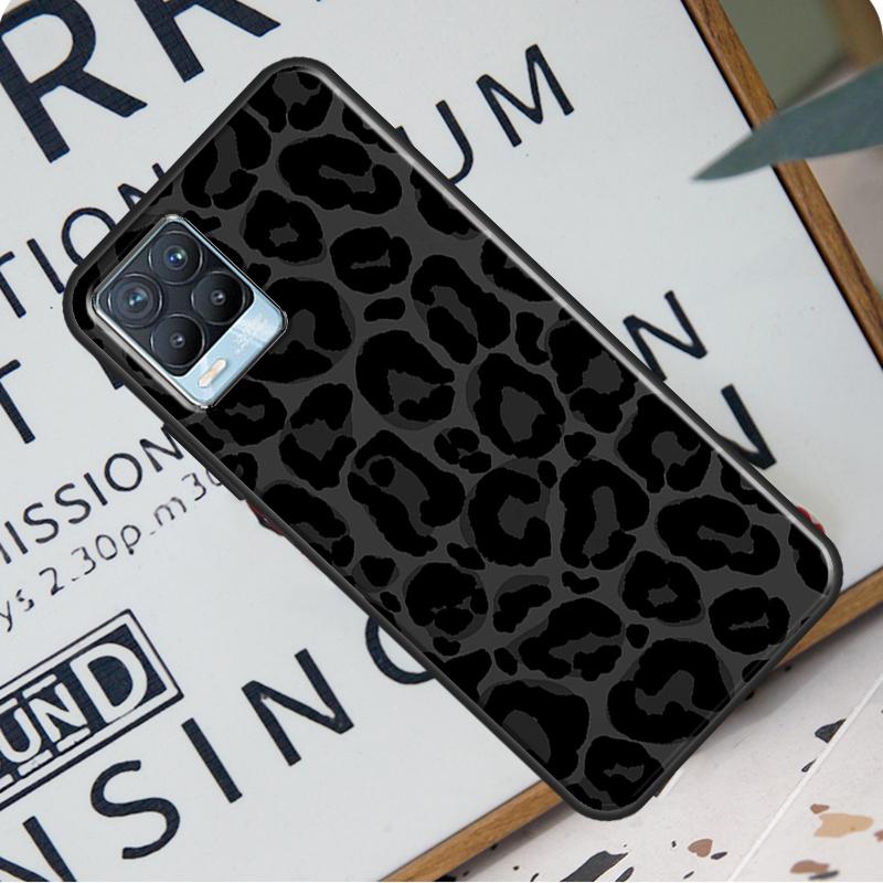 Leopard Print Black Cheetah Pattern For OnePlus 9 Pro 8T 9R Nord 2 Phone Case For Realme 6 7 8 Pro 8i GT Master GT Neo 2 C21