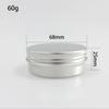 50PCS 10g 30g 50g 100g Aluminum Tin Jars Empty Cosmetics Container Metal Candle Jars with Lids Lip Balm Pot Face Eye Cream Box