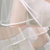 Accessories New Photo Veil Lace Edge Short Simple Wedding Veil With Comb Women's Tulle Bridal Veil