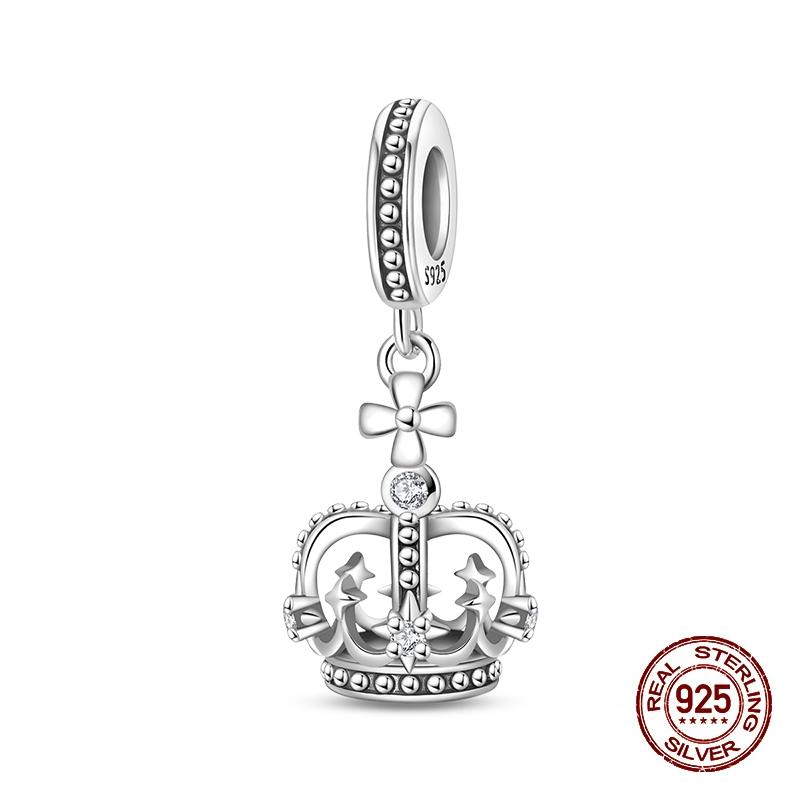 

Новые медные шармы сверкающая подвеска в виде принцессиной короны подходят для оригинальных браслетов DIY женское ожерелье ювелирные изделия подарки на день рождения