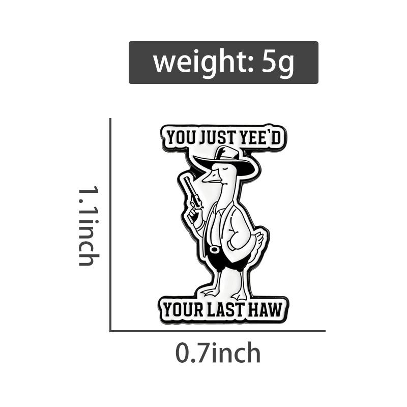 Cowboy Goose Sheriff Enamel Pins You Just Yee'd Your Last Haw Brooches Honk Badges Maple Leaves Animal Jewelry Gift for Friends