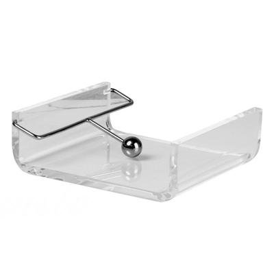 Clear Acrylic Paper Towel Dispenser with Weighted Arm Paper Towel Holder Tissue Organizer for Dinning Room Countertop