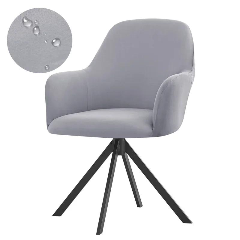 1/4/6pcs Elastic Chair Covers High Arm Dining Chair Protector Solid Color Armchair Slipcovers Furniture Dust Cover Home Decor