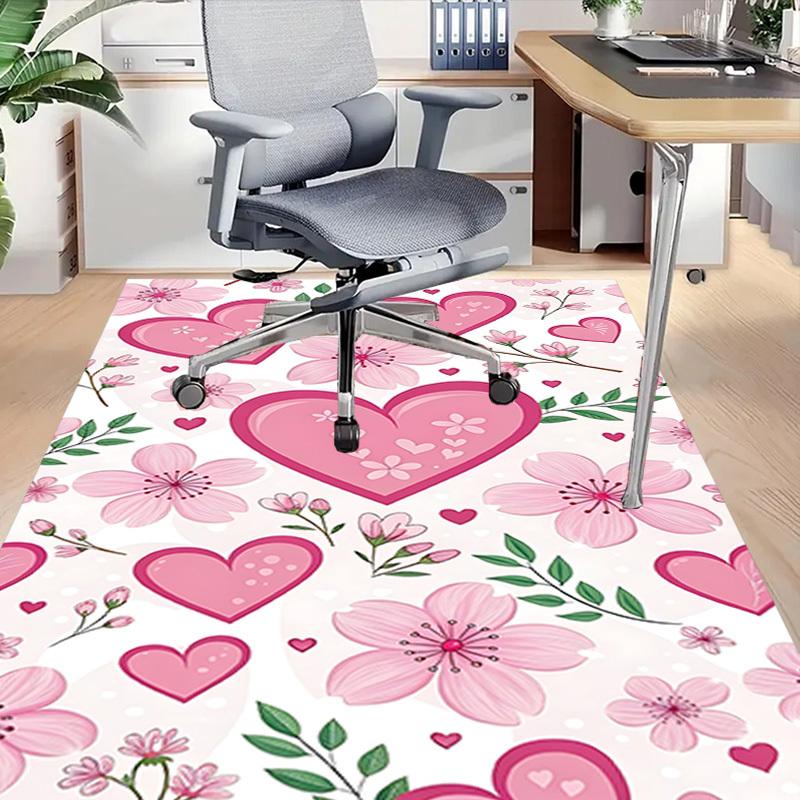 1PC Heart Flowers Extra Large Non-Slip Floor carpet, Office, family, bedroom, Studio - Large Area Rug,Longlasting Material-K0374