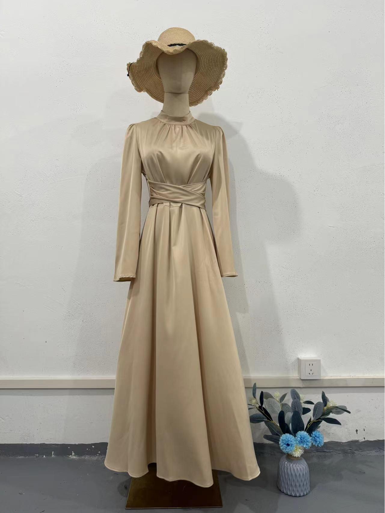 

Весеннее атласное платье принцессы на бретелях с эффектом похудения 2024 г. XXL